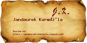 Jandaurek Karméla névjegykártya